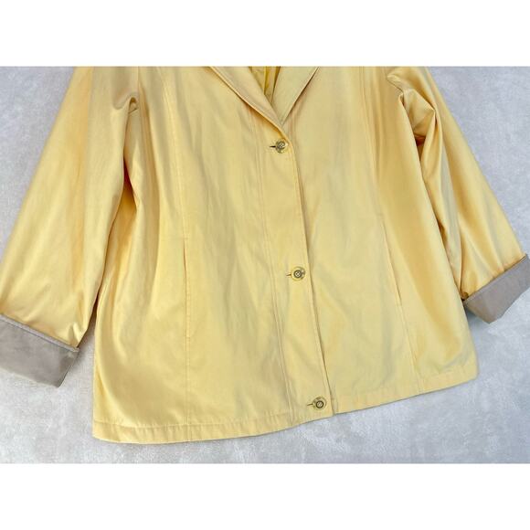 Yellow Womens XL Jacket Spring Parka Buttery Soft Microfiber by FS Limited - Picture 5 of 16